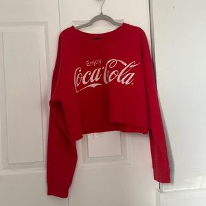 Coca-Cola Women Cropped Sweatshirt